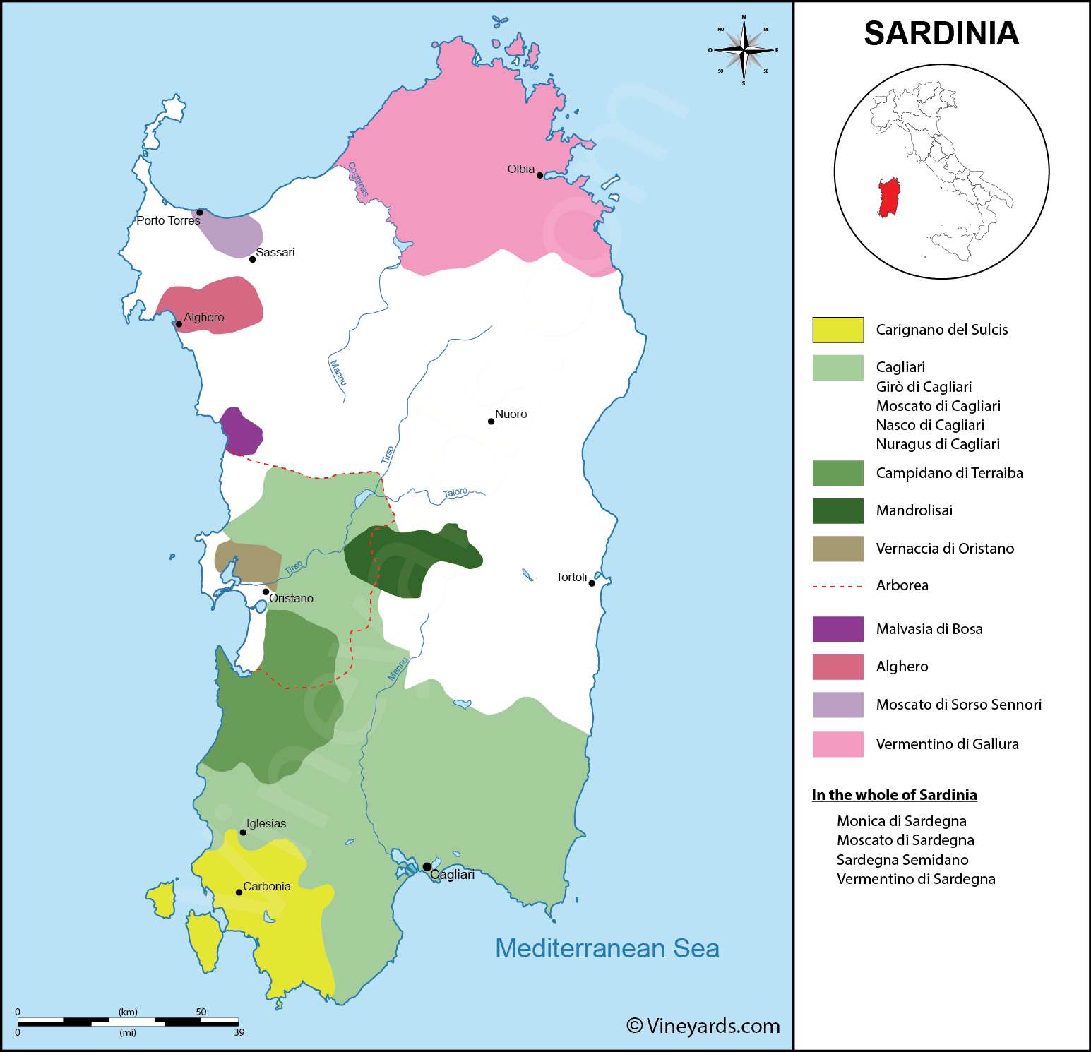 Wine Regions in Sardinia
